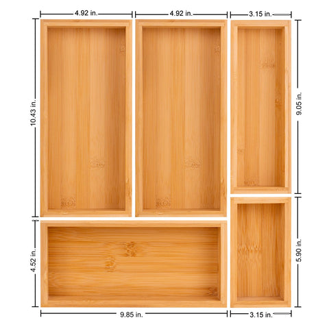Teicui organizador de baño de bambú ideal para maquillaje y joyas.