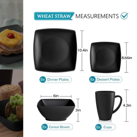 Teivio: platos de ensalada cuadrados, diseño compacto para mesa ordenada.