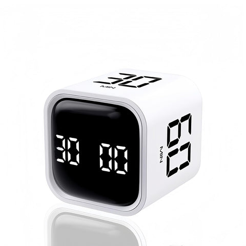Teknoluzor Cubo Digital frente: temporizador Pomodoro para concentrarte.