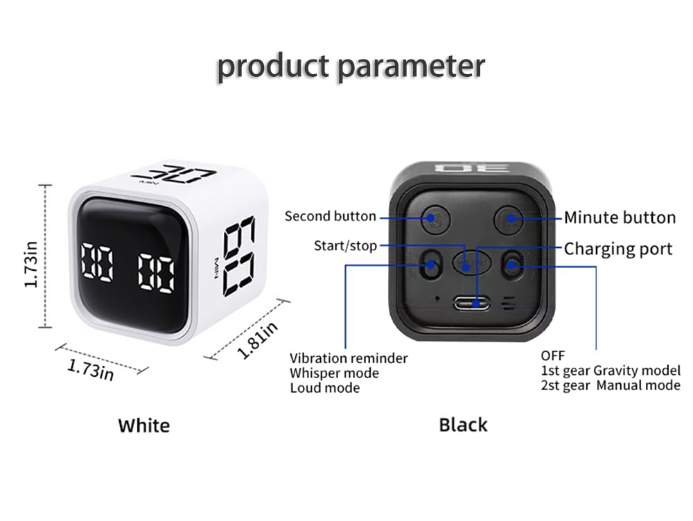 Teknoluzor Cubo Digital Pomodoro diseño compacto y decorativo