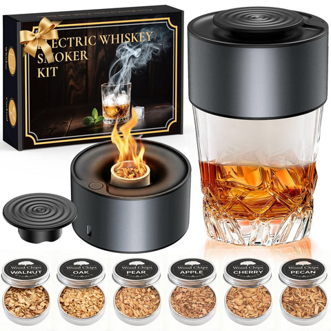 TELAVIT ahumador eléctrico para whisky, kit completo para infundir aroma ahumado en casa.