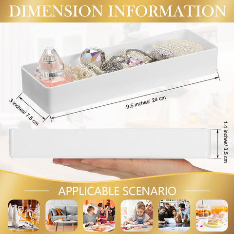 Teling organizador de cajón blanco, compacto y práctico para oficina.