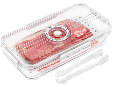 Tellshun Contenedor de tocino con tapa y fecha para mayor control.