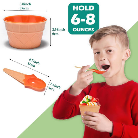 Tellshun cuencos para helado en colores vibrantes para una mesa atractiva