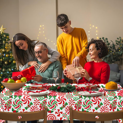 Mantel Temicle desechable facilita limpieza tras la celebración.