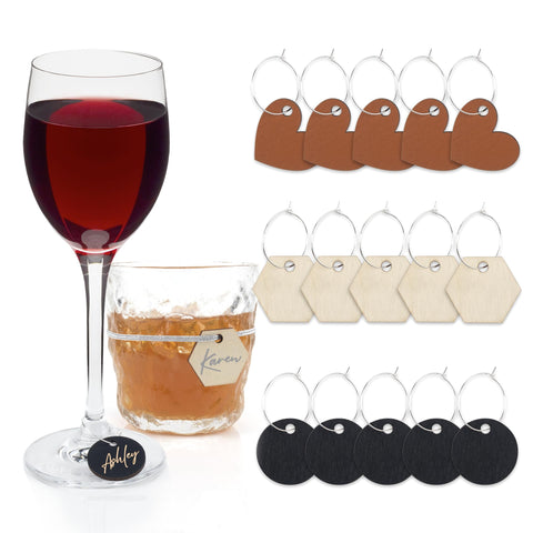 Temlum charms copa corazón de madera, ideal para distinguir copas en eventos.
