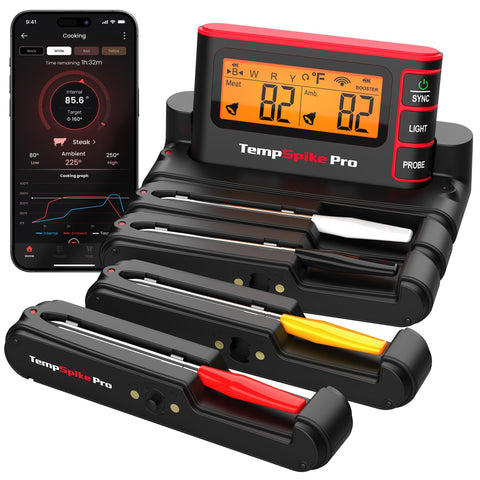 TempSpike termómetro de cocina digital mostrando temperatura precisa para asados perfectos