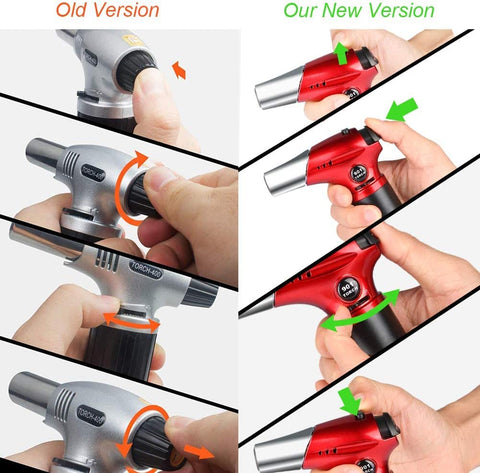 Tencoz soplete recargable, compatible con cilindros de butano para usos múltiples.