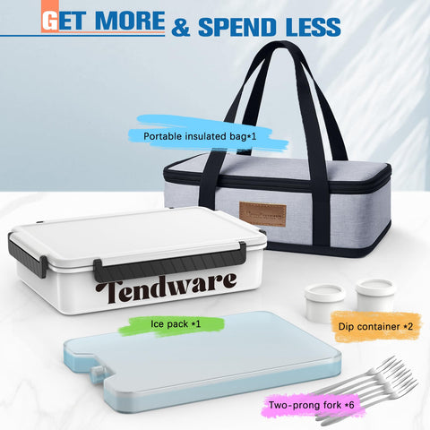 TENDWARE bandeja dividida con 12 compartimentos para organizar bocados.