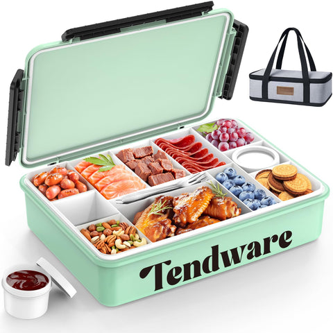 Caja Tendware con 12 compartimentos para servir snacks en picnic