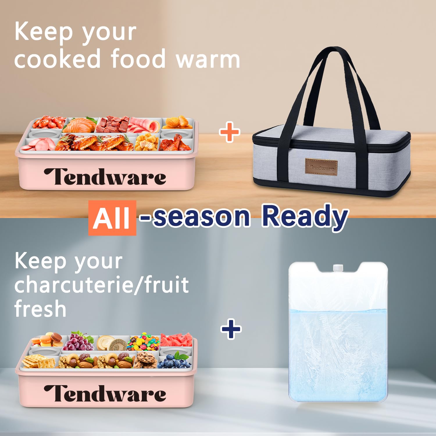 TENDWARE: dos recipientes para salsas para presentación elegante.