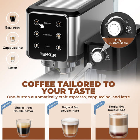TENKER sistema automático de espuma de leche para cappuccino y latte