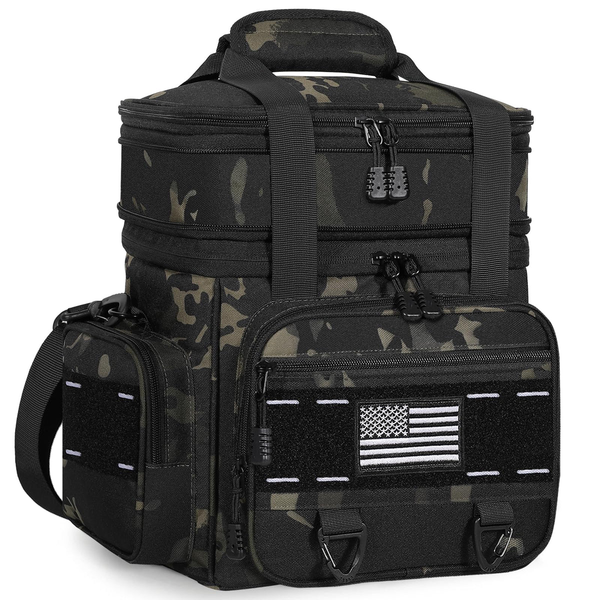 TENKIST Almuerzo táctico con panel velcro frontal para personalizar parches