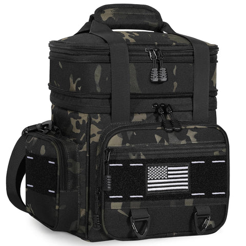 TENKIST Almuerzo táctico con panel velcro frontal para personalizar parches