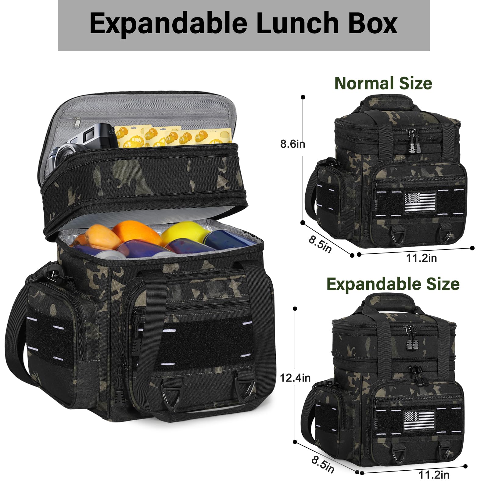 TENKIST caja de almuerzo, correa transportable: traslado cómodo incluso cargado.