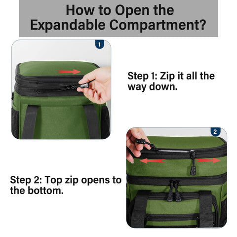 TENKIST caja de almuerzo expandible, detalle con bandera para un toque táctico