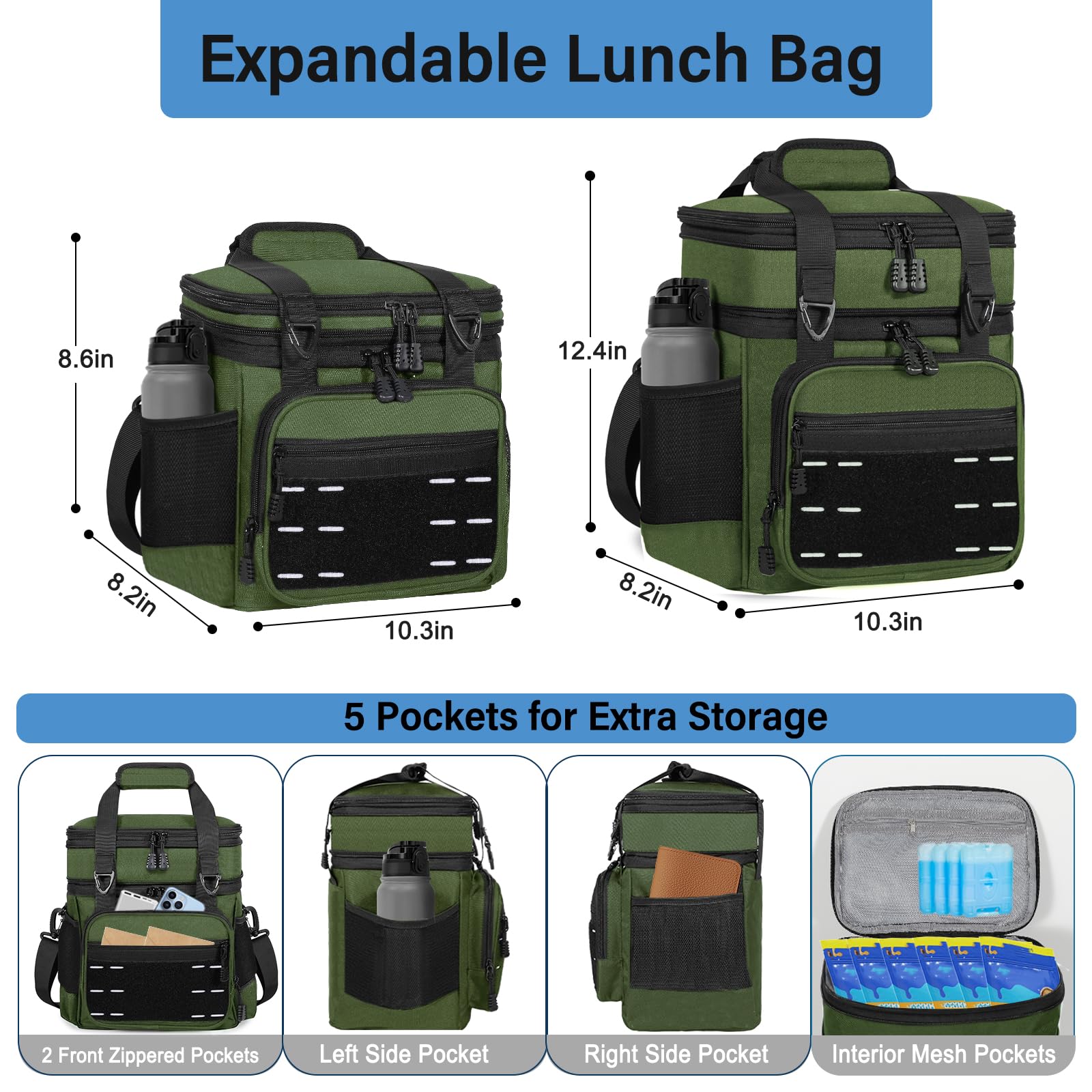 TENKIST Lunchbox aislamiento interior 6 mm para mantener temperatura