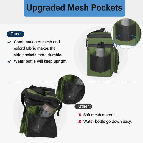TENKIST Lunchbox con doble compartimento expandible para comidas y bebidas