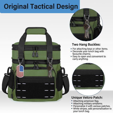 TENKIST Lunchbox con parche táctico destacable para personalización
