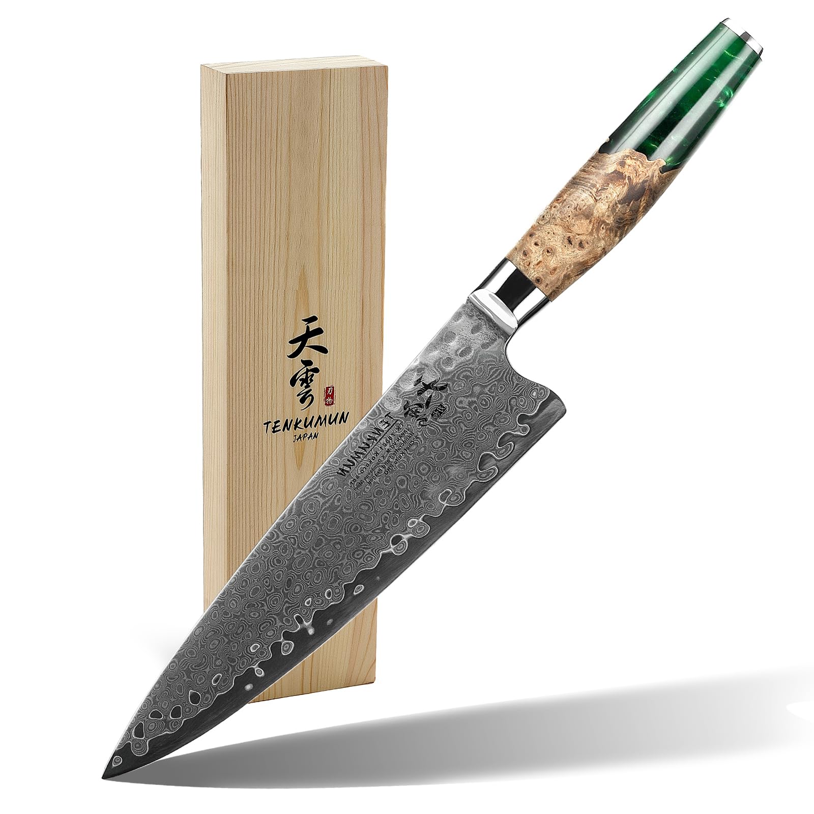 Tenkumun Gyuto japonés con filo de precisión para cortes finos