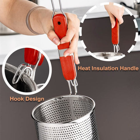Tenta Kitchen cesta profunda para transferir y servir con seguridad
