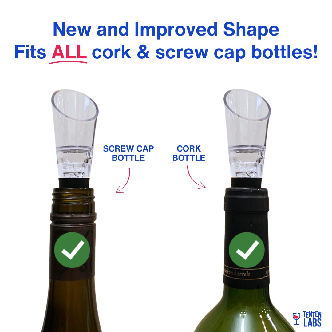 TenTen Labs aerador de vino vertido preciso para servicio limpio
