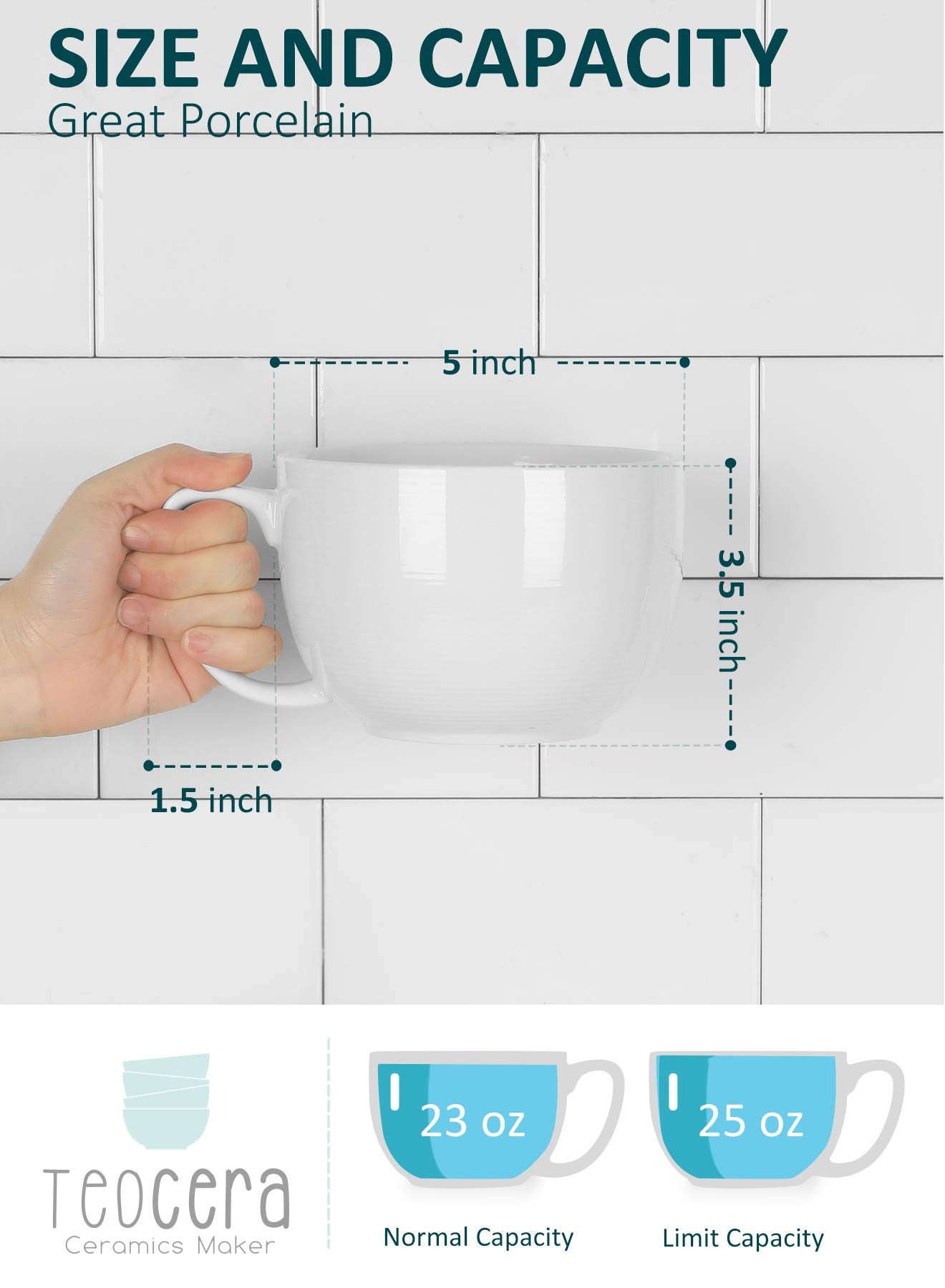 Teocera tazas-sopa-diseño-rayas: estilo clásico y práctico.