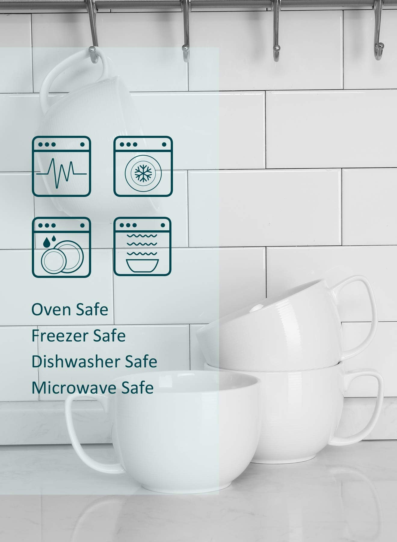 Conjunto de 4 tazas Teocera, perfecto para compartir desayunos.