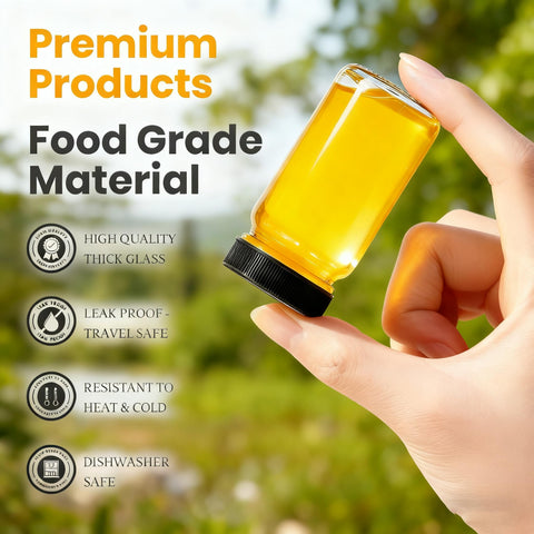 TEQKON frascos de boca ancha de 60 ml para rellenar cómodamente.