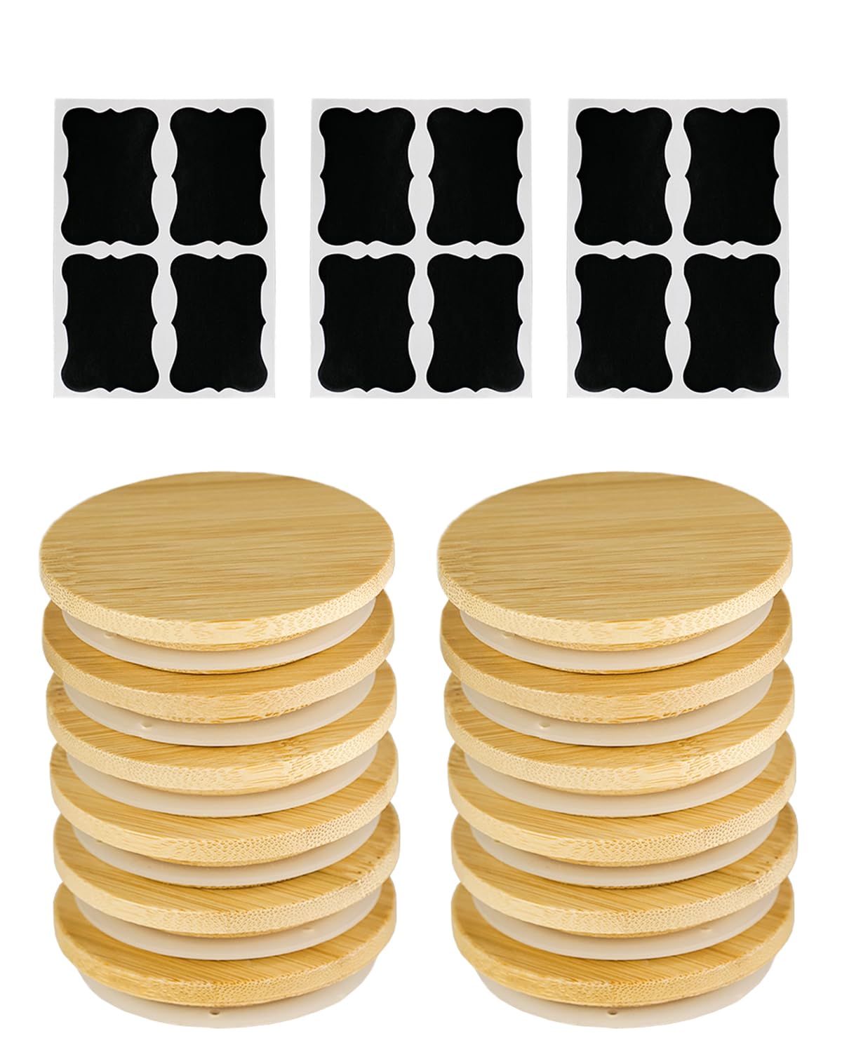 TERESRY tapas de madera para tarros Oui de yogur, ajuste perfecto para almacenamiento seguro.