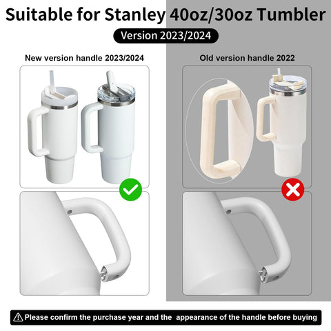 Terficer mango iluminado LED de 6 colores para Stanley 30oz, festivo y práctico.