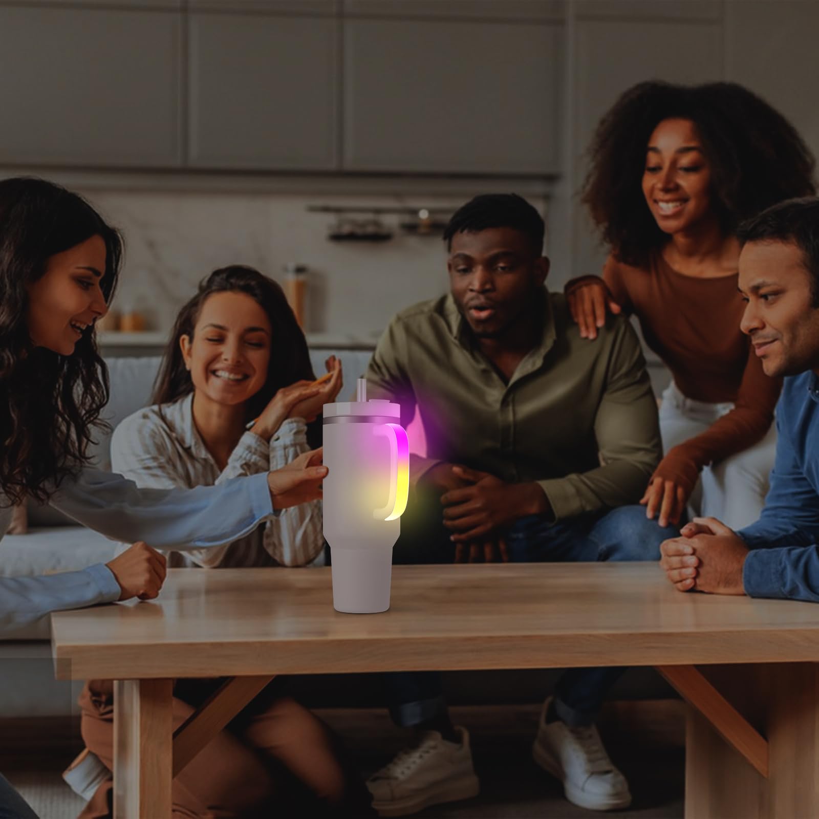 Terficer mango LED para uso nocturno, mejora la visibilidad y estilo.