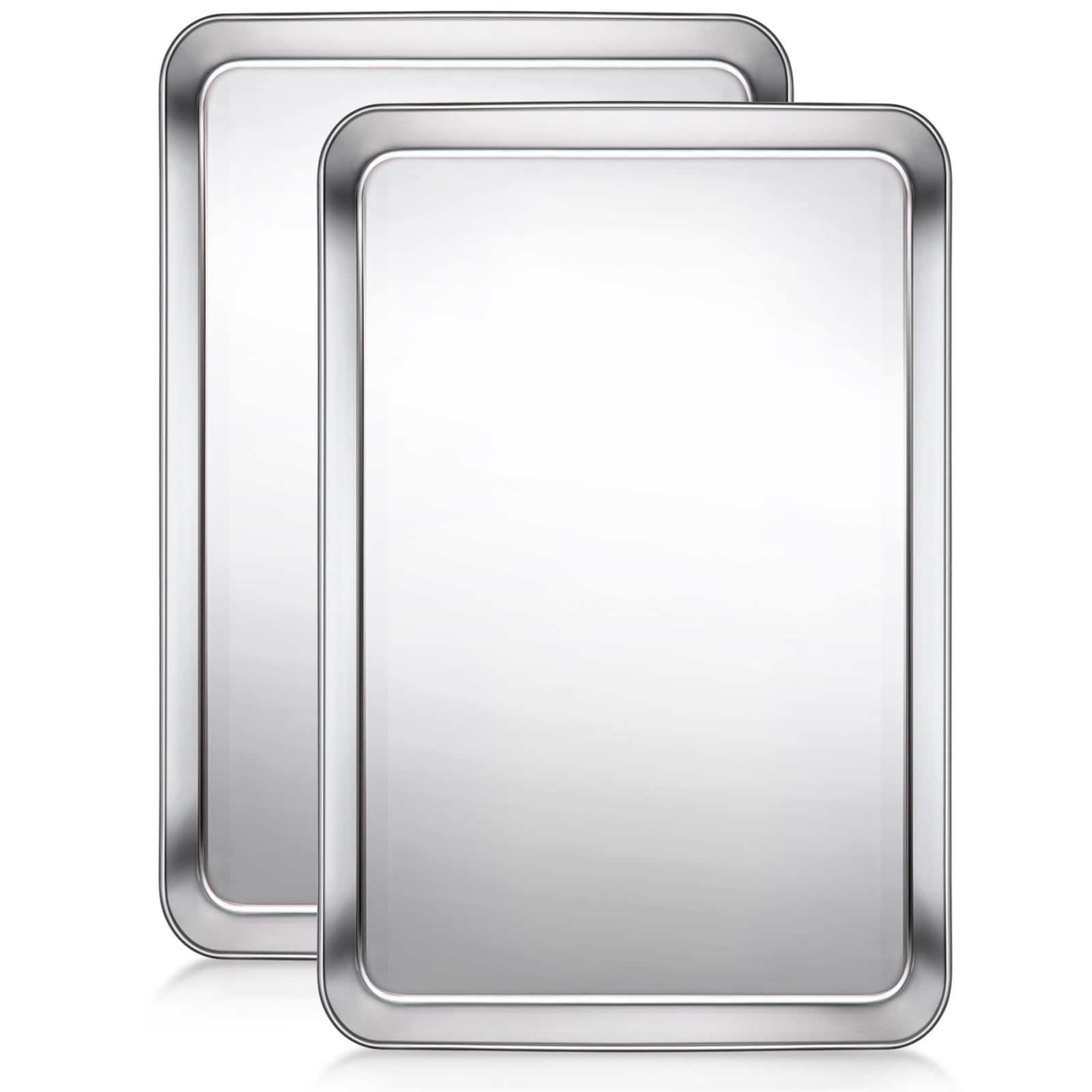 Bandeja Terlulu 16x12 con acabado espejo para hornear de forma uniforme.