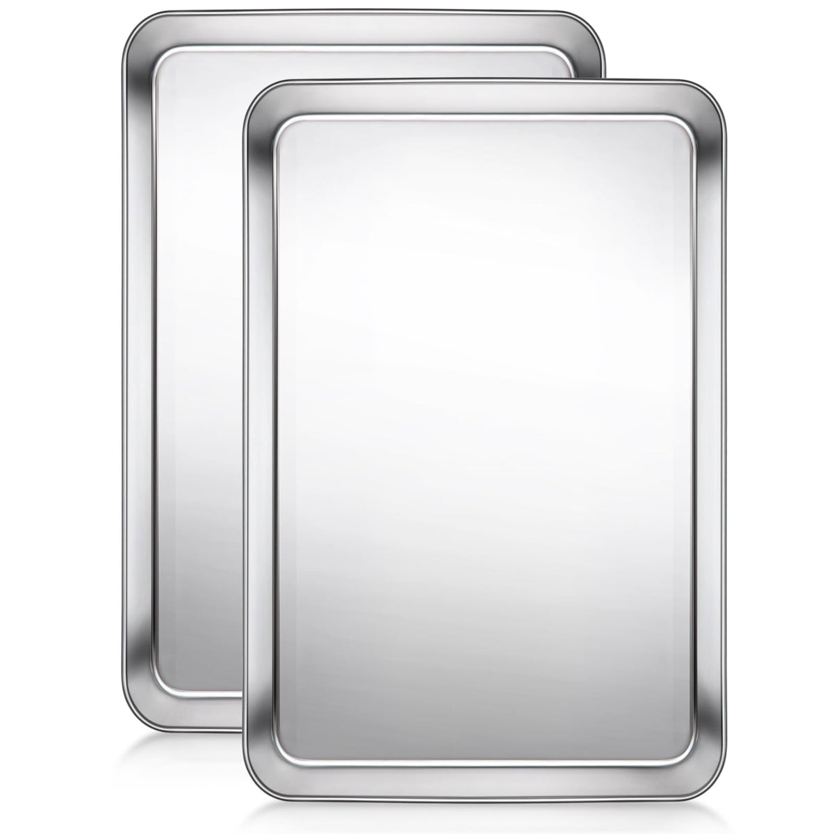 Bandeja Terlulu 16x12 con acabado espejo para hornear de forma uniforme.