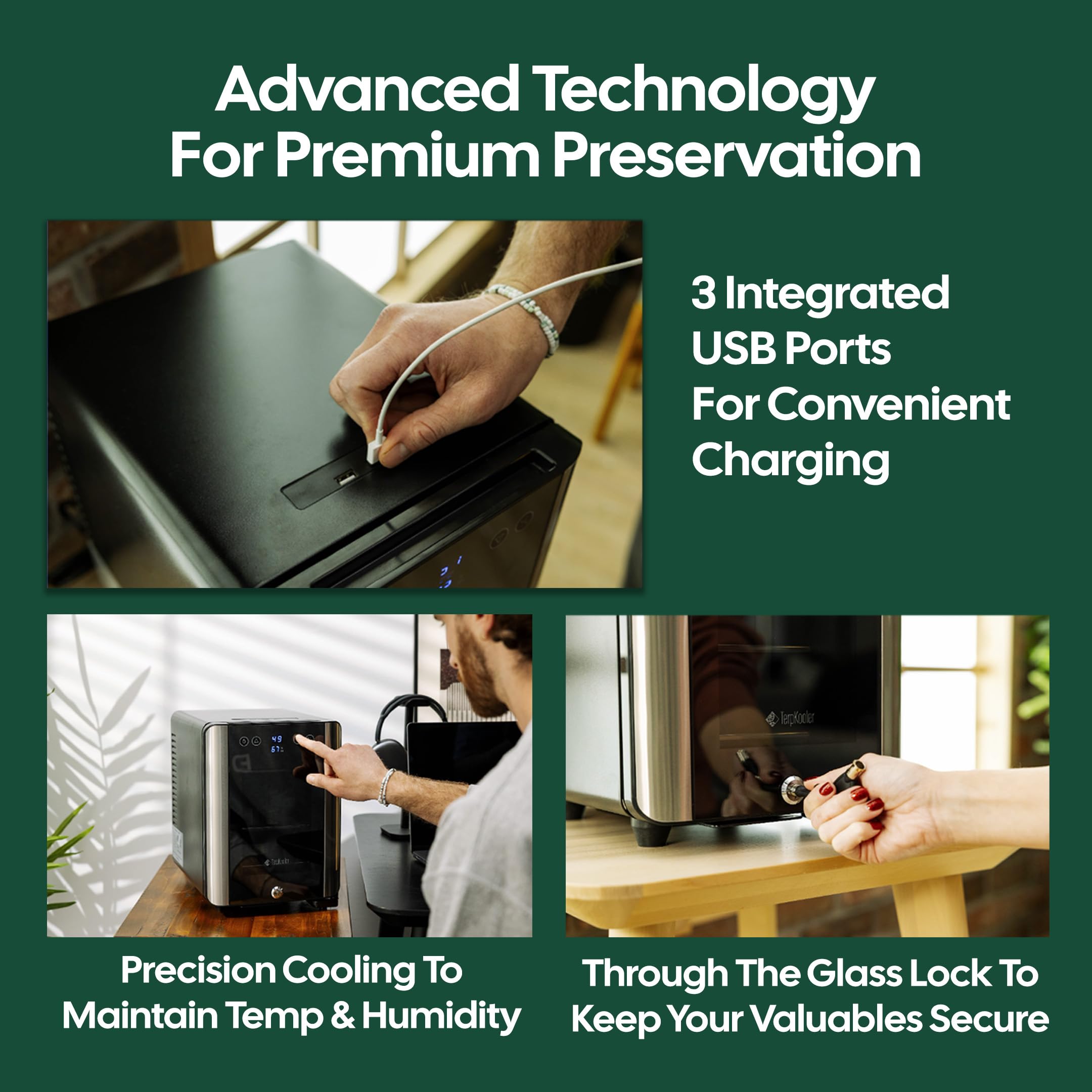 Terpkooler Esencial Frigorífico Portátil, control-humedad para conservar hierbas y aceites.