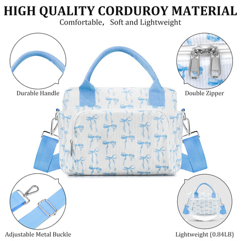 TESAFNG lonchera aislada azul, capacidad de diez litros para meriendas.
