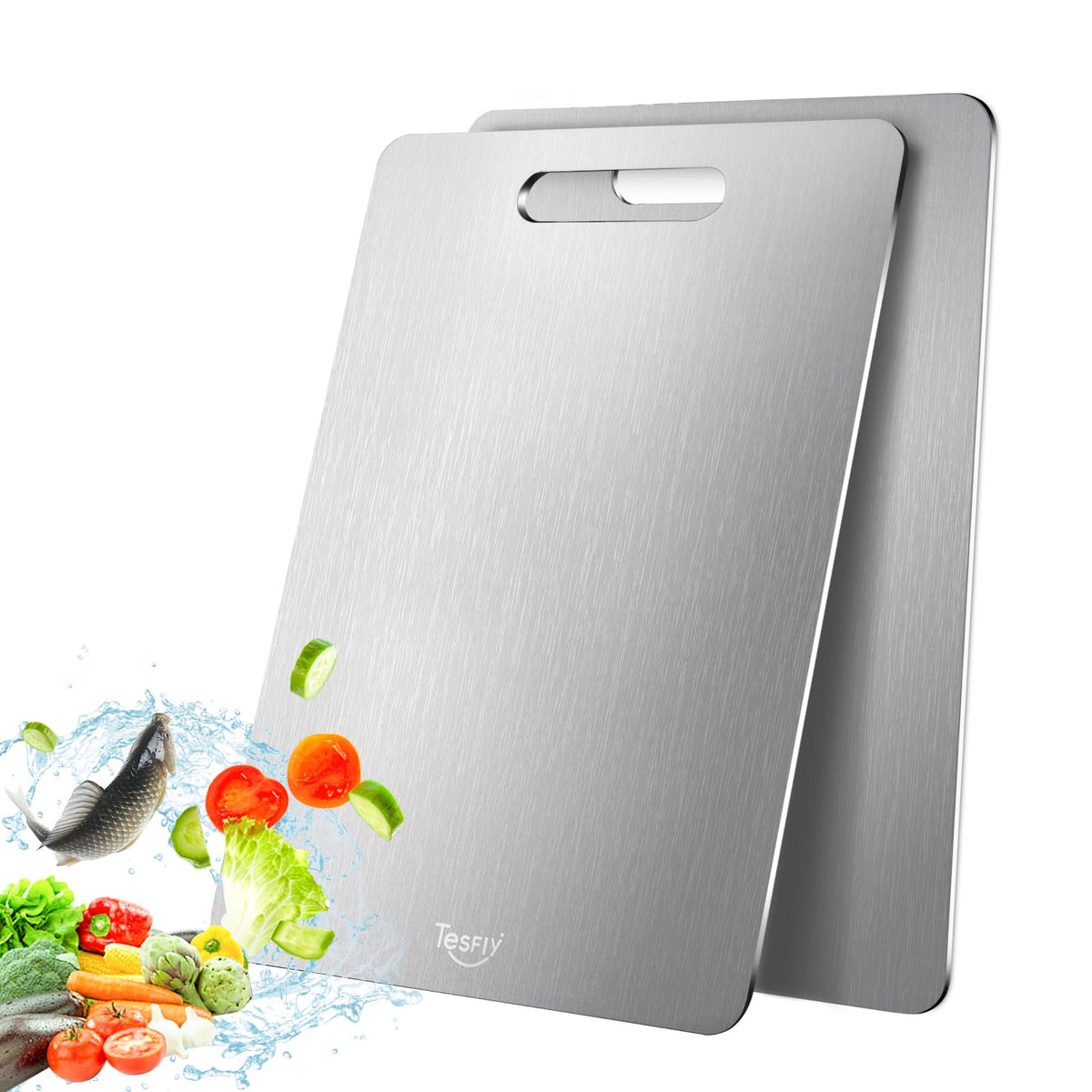 TESFLY tabla de corte titanio dos caras, empaque regalo listo para sorprender.