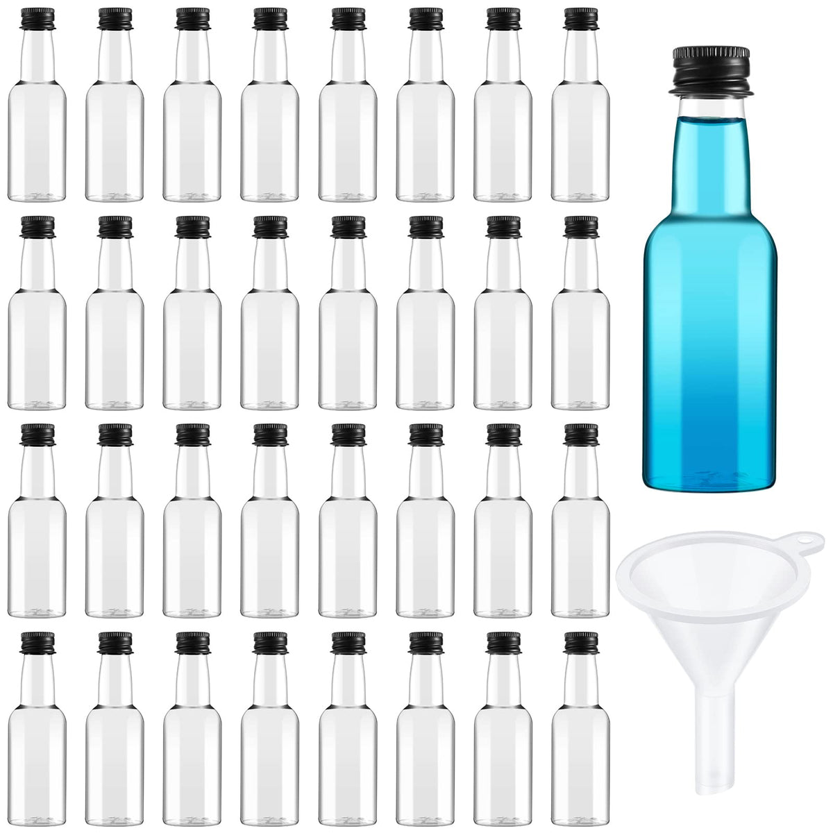 Tessco: botellas mini de licor, 100 piezas, listas para compartir en fiestas.