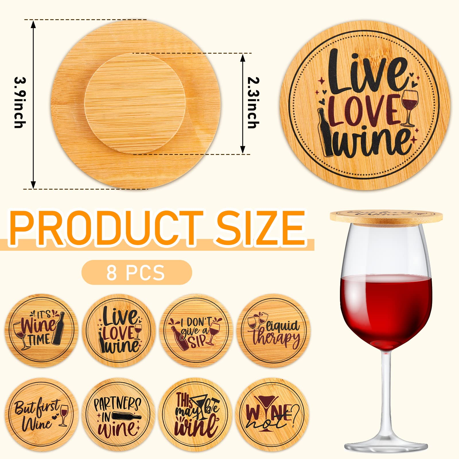Tessco for you, cubiertas de vino en bambú, diseño 3, protegen contra insectos y polvo