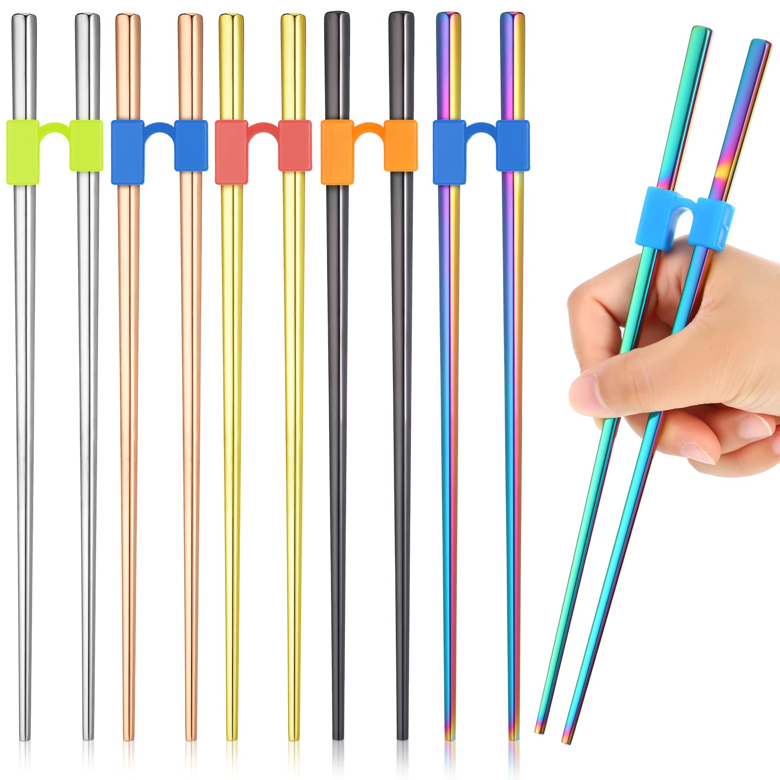 Tessco for you: entrenadores de palillos de 5 pares para practicar en casa.