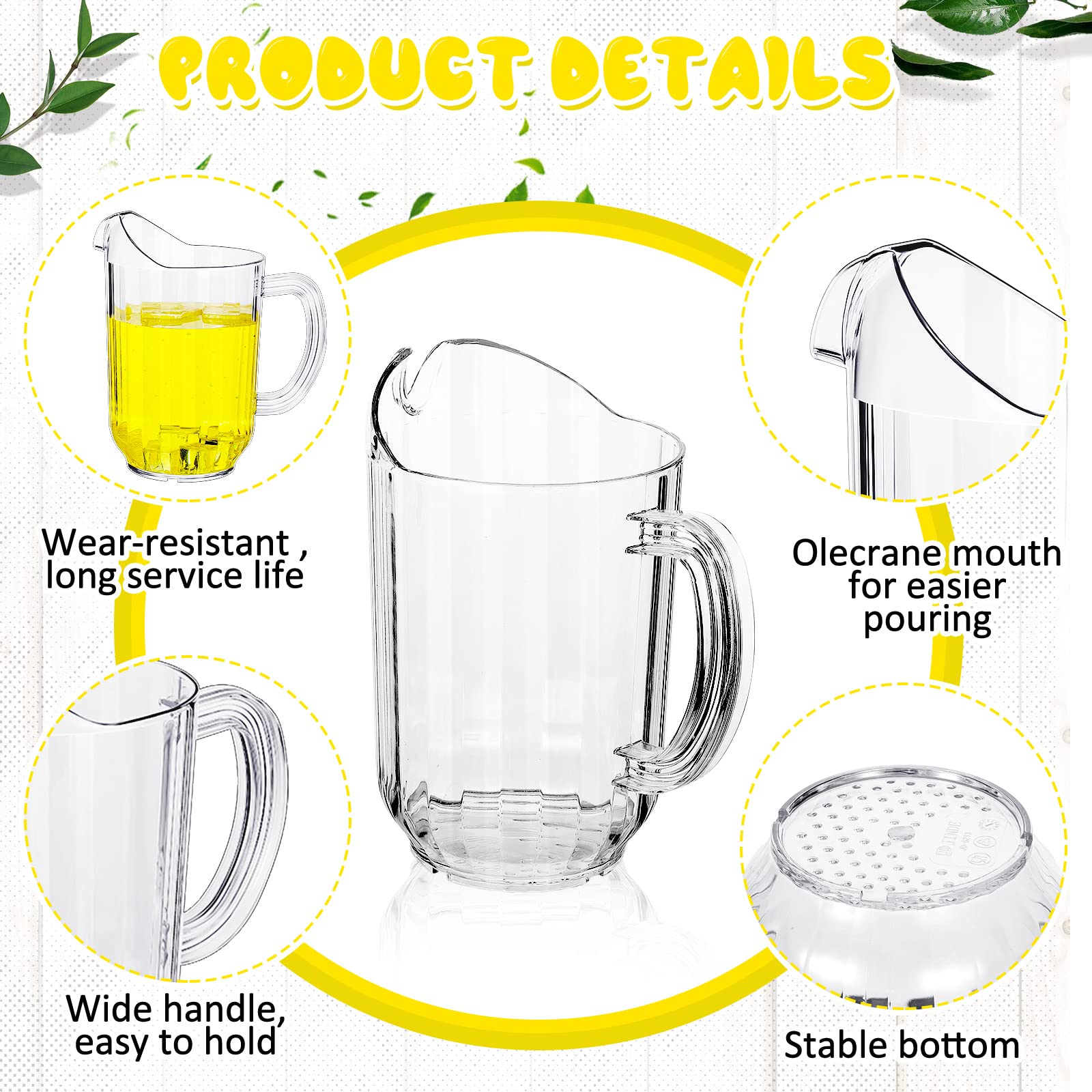 Jarra Tessco para ti con mango cómodo para verter con control