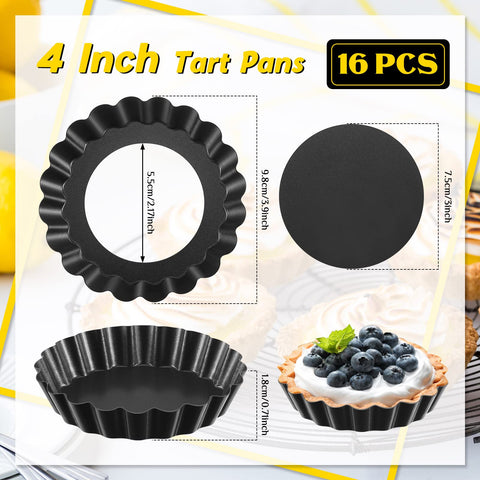 Tessco mini tartas con recubrimiento antiadherente, limpieza rápida.