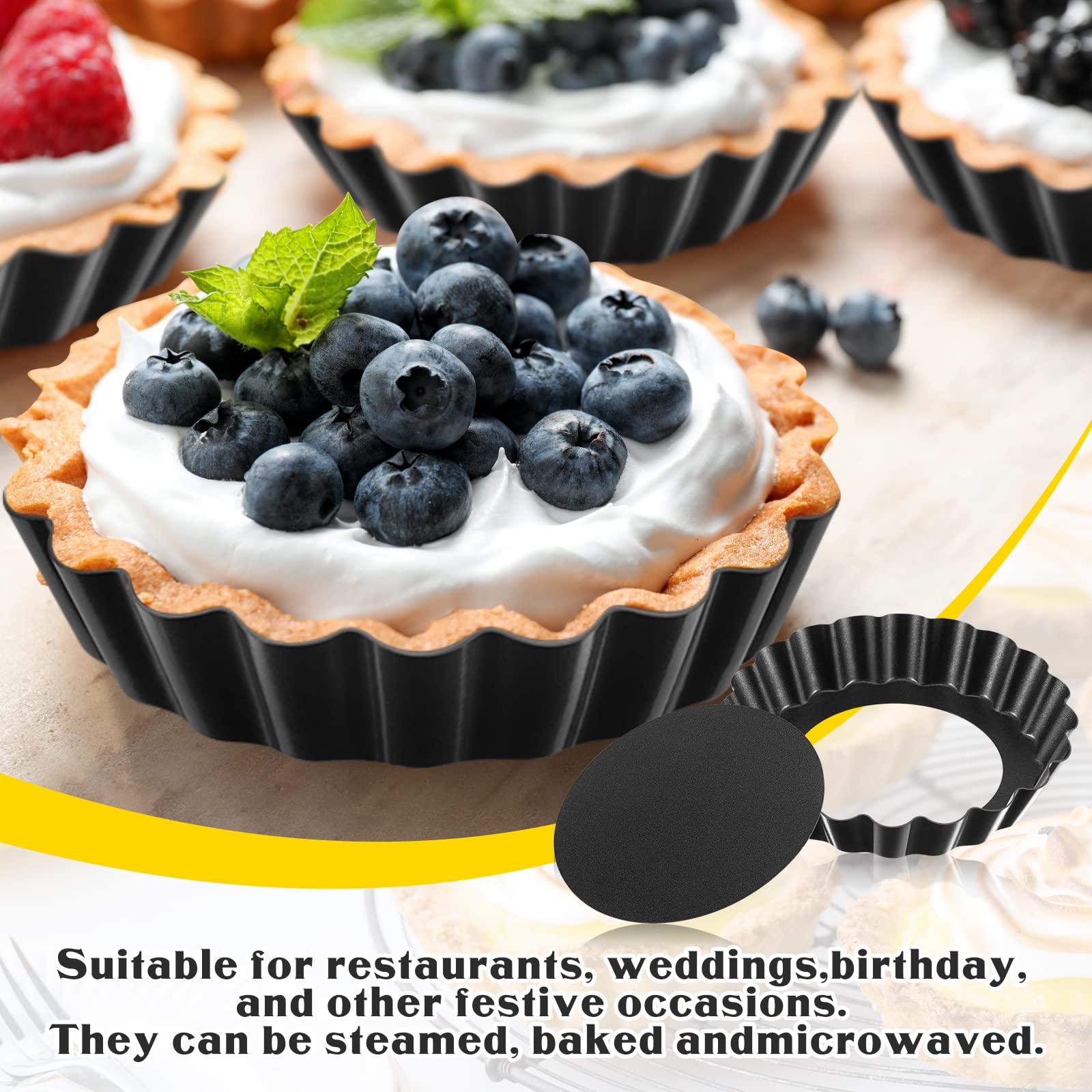 Conjunto Tessco 3 pulgadas para quiches mini, porciones perfectas