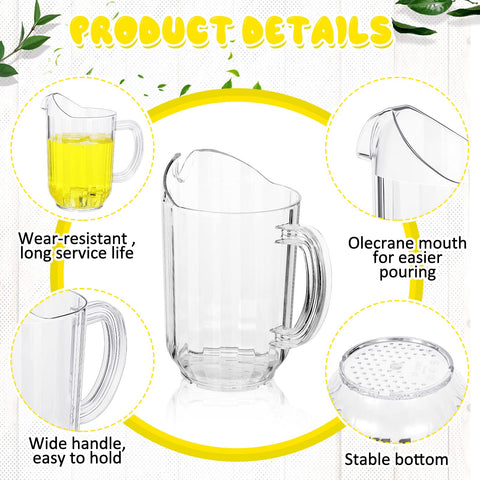 Conjunto de 12 jarras Tessco para ti, claras y modernas para múltiples bebidas.