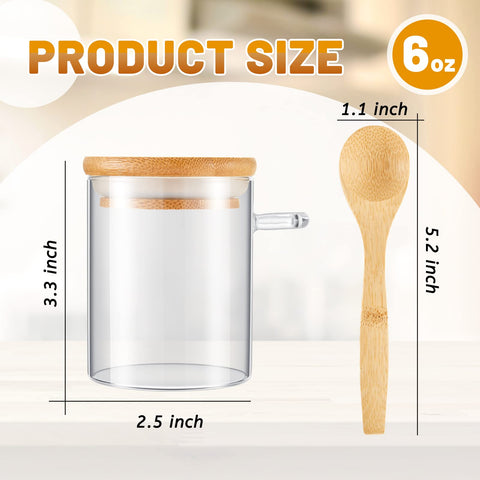 Jarras cristal Tessco para ti con cuchara, perfecto para medir especias o azúcar.