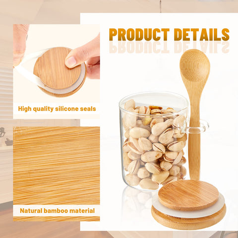 Tapa de bambú Tessco para ti mantiene sellado el contenido y aromas.