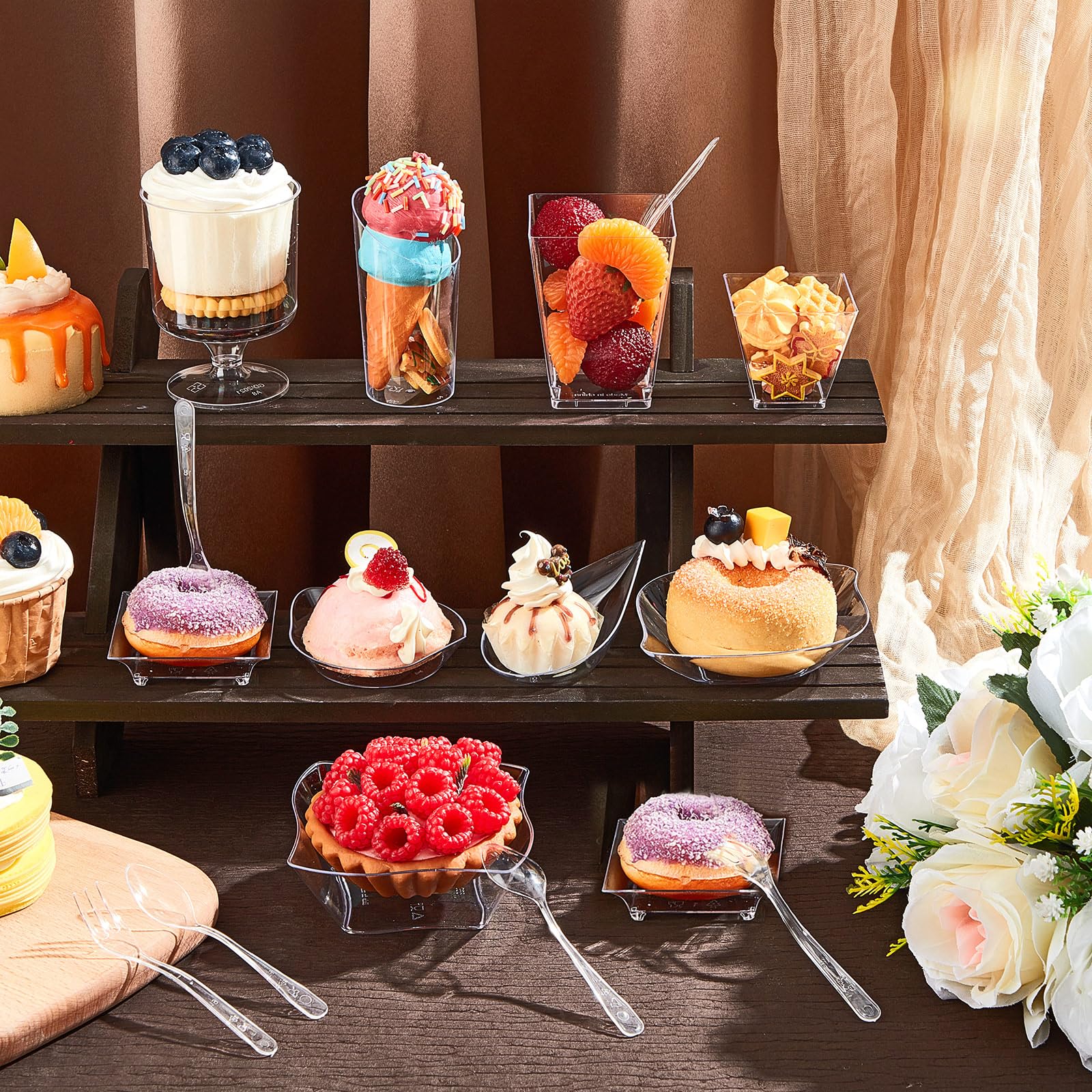 Tessco: vasos de postre en varias formas para presentación creativa