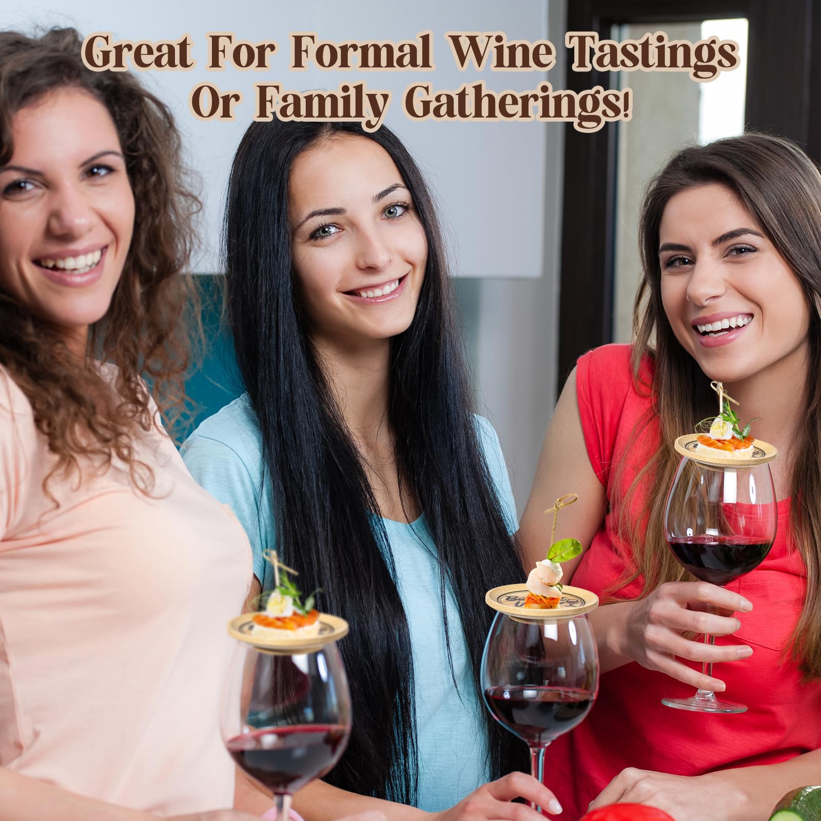 Tessco servir aperitivos con tapa para copa de vino en degustaciones.