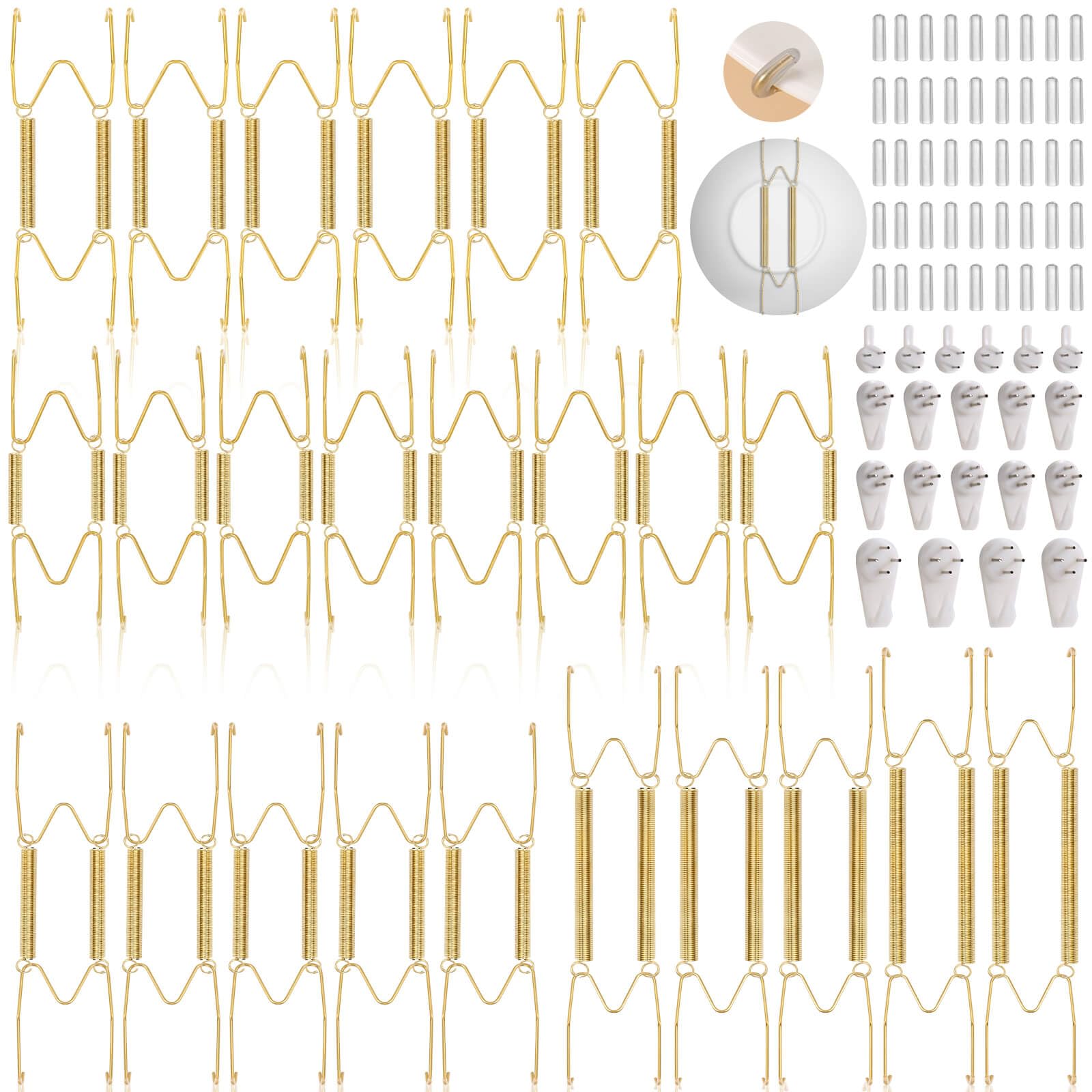 Ganchos Tetutor para pared de 4 pulgadas, diseño invisible protege la vajilla.