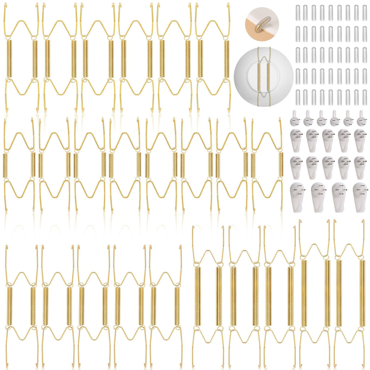 Ganchos Tetutor para pared de 4 pulgadas, diseño invisible protege la vajilla.